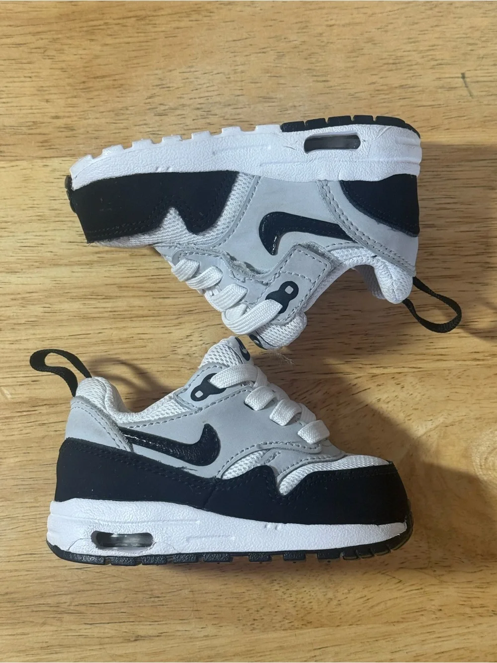 Nike Air Max 1 EasyOn Shoes DZ3309-106 Baby Toddler Size 4C White / Black